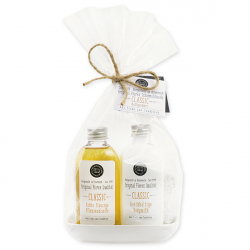 Beauty-Set Seife & Bodymilk auf Porzellan-Seifenschale "Aus Liebe zur Tradition"