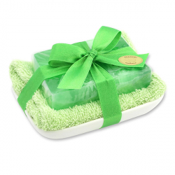 Glycerin soaps 90g on a soap dish