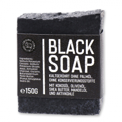 Handcrafted special soap 150g with ribbon "Black Edition"