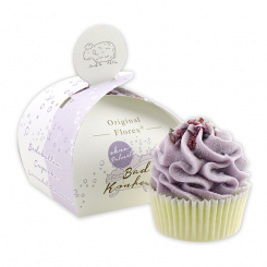 XL Badebutter-Cupcake 90g, Lavendel/Lavendel-Rosmarin, in der Geschenkschachtel 
