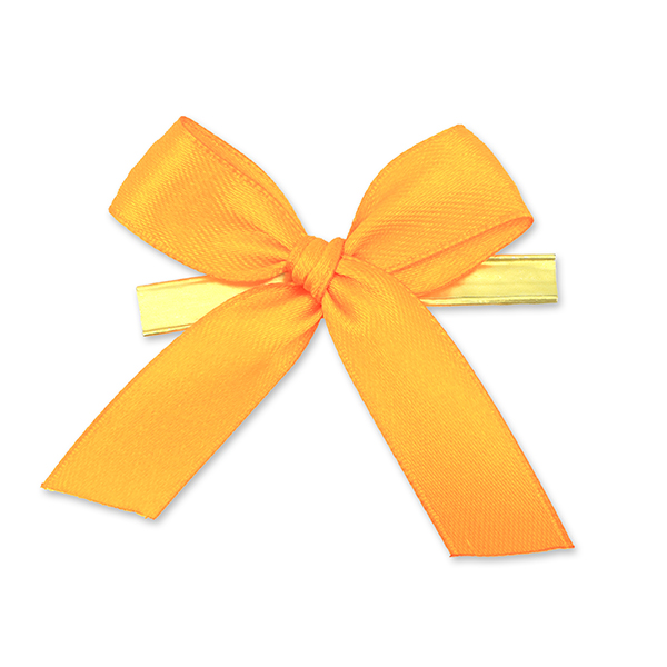 Wiener Mascherl 15mm, hellorange, handgeknüpft 