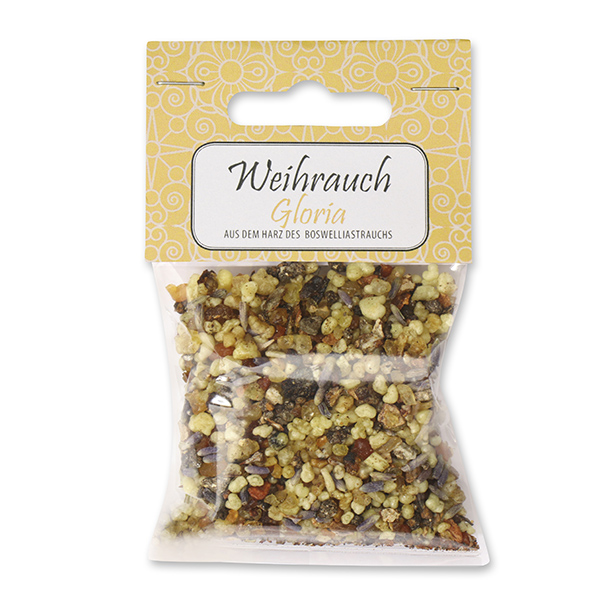 Incense mix 25g in a cellophane bag with a card, "Gloria" 