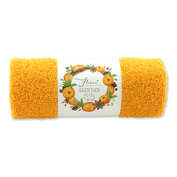 Guest towel 30x50cm orange 'Einzigartige Augenblicke' 