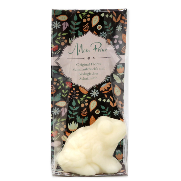 Sheep milk soap frog 35g in a cellophane "Mein Prinz", Classic 