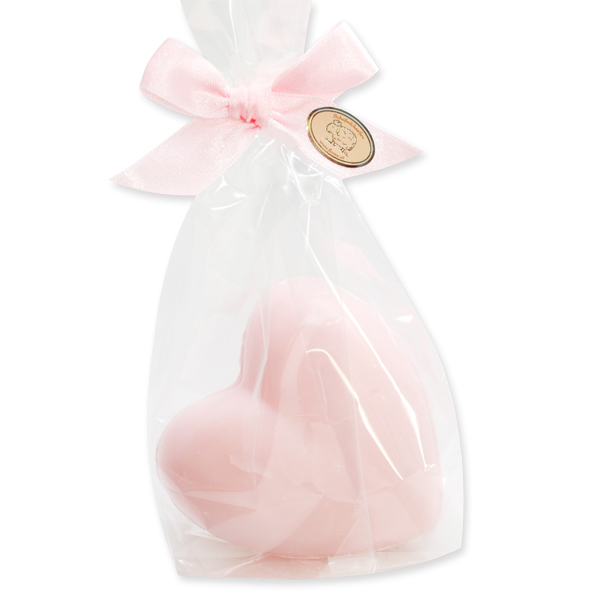 Sheep milk soap heart lucky 150g, in a cellophane, Peony 