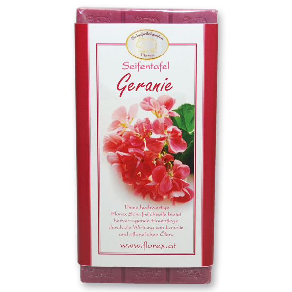 Soap bar 100g in a cellophane, Geranium 