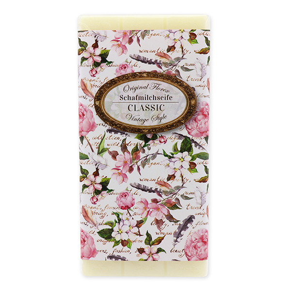 Schafmilchseife Tafel 100g "Vintage-Motiv 142", Classic 