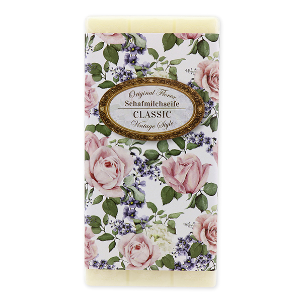 Sheep milk soap bar 100g "Vintage motif 144", Classic 