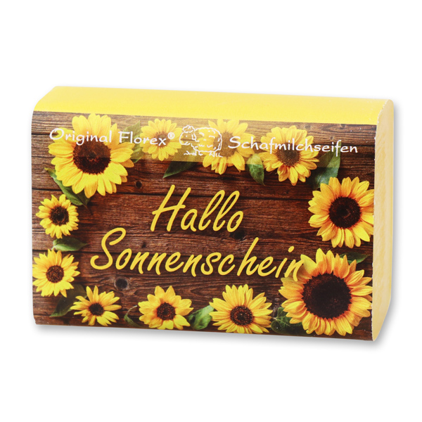 Sheep milk soap 100g "Hallo Sonnenschein", Sunflower 