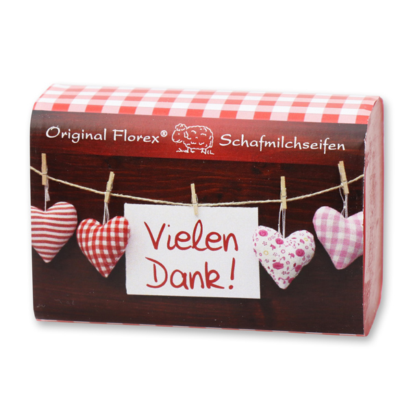 Sheep milk soap 100g "Vielen Dank", Rose 