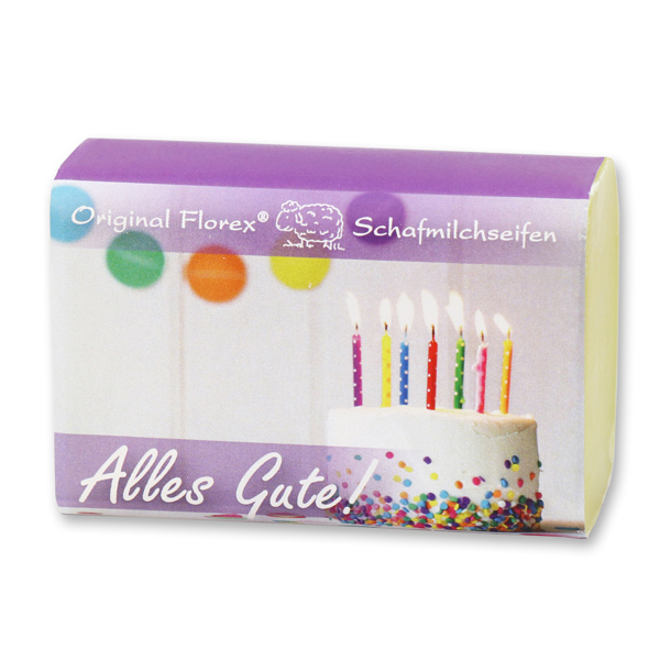 Schafmilchseife eckig 100g "Alles Gute", Grapefruit 