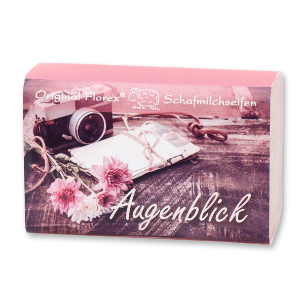 Schafmilchseife eckig 100g "Augenblick", Magnolie 