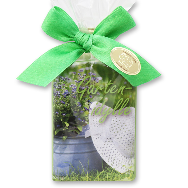 Sheep milk soap 100g in a cellophane bag "Gartenidylle", Garden soap 