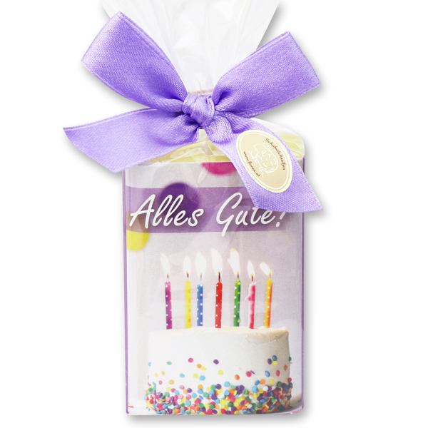 Sheep milk soap 100g in a cellophane bag "Alles Gute", Grapefruit 