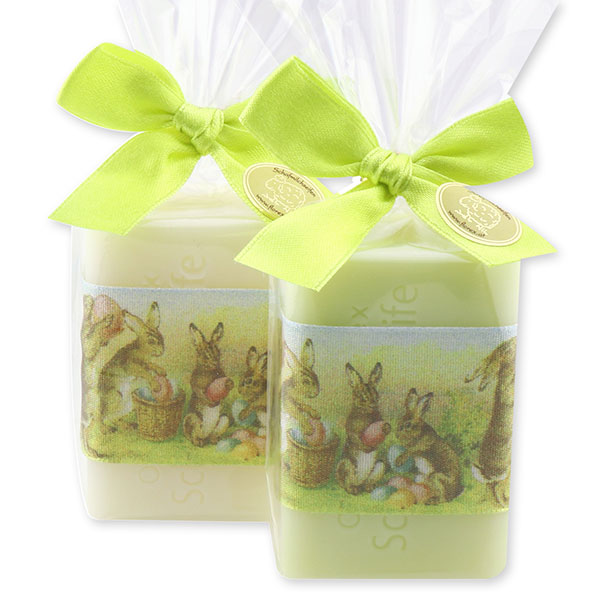 Sheep milk soap 100g decorated with a ribbon in a cellophane, Classic/meadow flower 