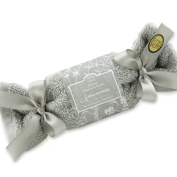 Sheep milk soap 100g in a washcloth "Florentine", Christmas rose 