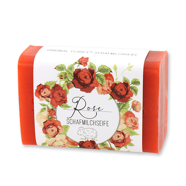 Sheep milk soap 100g 'Einzigartige Augenblicke', red Rose 