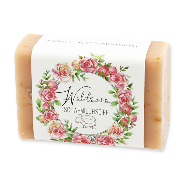 Sheep milk soap 100g 'Einzigartige Augenblicke', Wild rose 