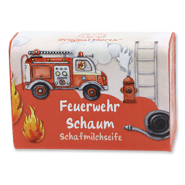 Schafmilchseife eckig 100g "Feuerwehr Schaum", Beerentraum 