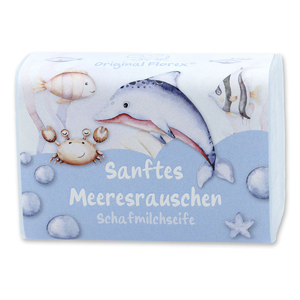 Schafmilchseife eckig 100g "Sanftes Meeresrauschen", Wolkenbrise 