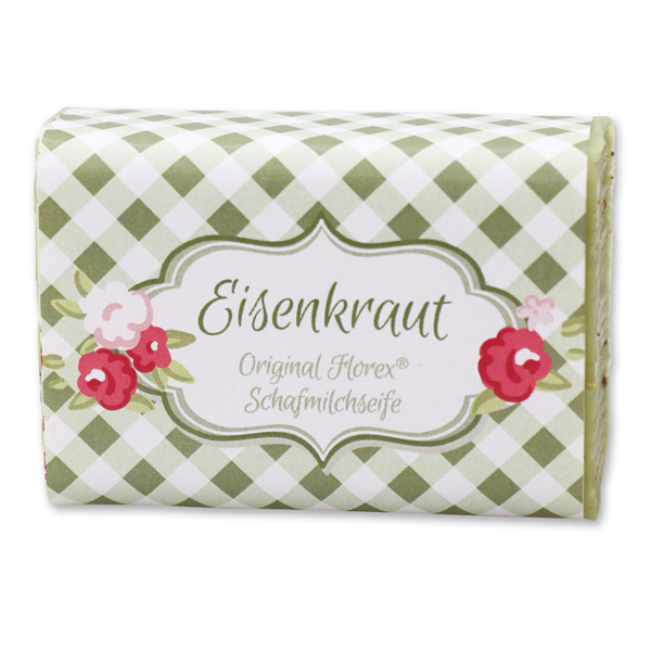 Schafmilchseife eckig 100g "Motiv Einfach so", Eisenkraut 