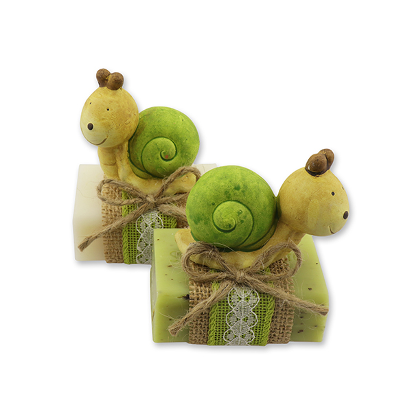 Sheep milk soap 100g decorated with a snail, Classic/verbena 