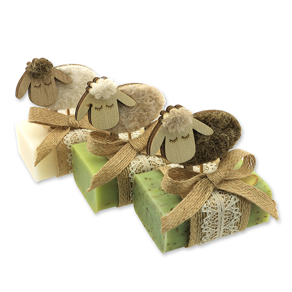 Sheep milk soap 100g decorated with a shee, sorted 
