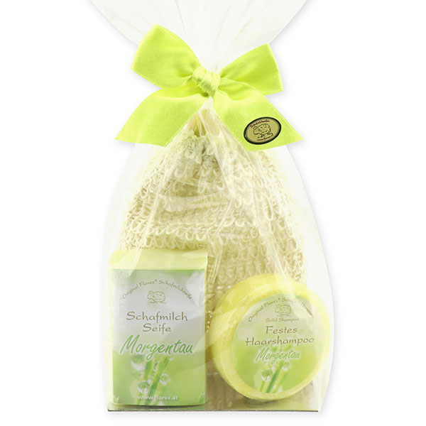 Soap set 3 pieces in a cellophane bag, Morning dew 