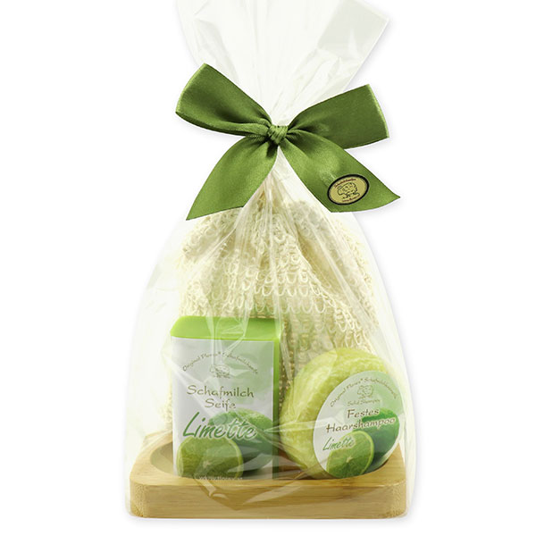 Soap set 4 pieces in a cellophane bag, Lime 