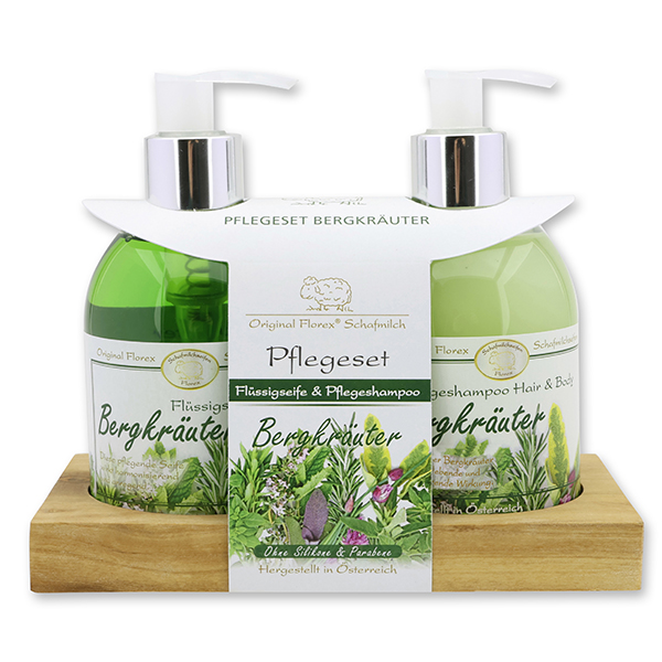 Care set liquid soap 250ml & Shampoo hair and body 250ml, Mountain herbs 