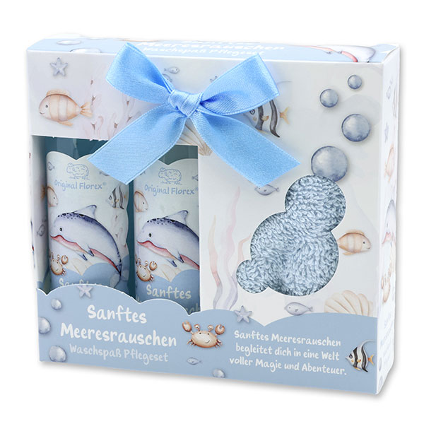 Washing fun care set 3 pieces "Sanftes Meeresrauschen", Cloud breeze 