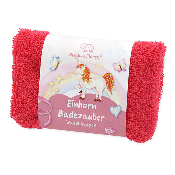 Waschlappen "Einhorn Badezauber", pink 