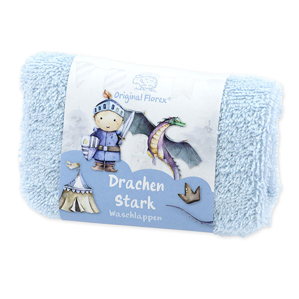 Waschlappen "Drachen Stark", blau 