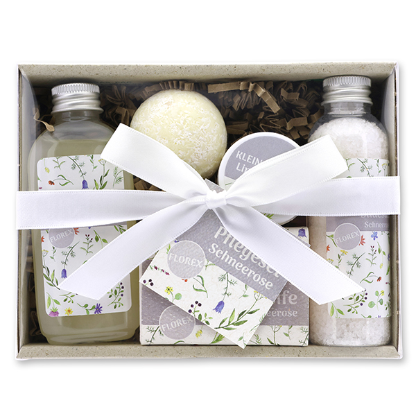 Gift set 5 pieces "Kleine Auszeit", Christmas Rose White 