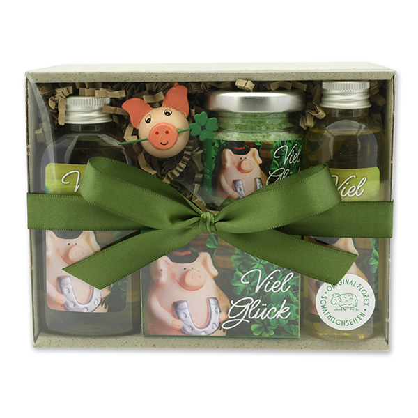 Geschenkset 4-teilig "Viel Glück", Eisenkraut 