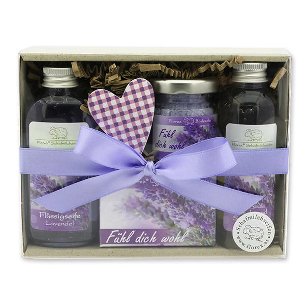 Geschenkset  4-teilig "Fühl dich wohl", Lavendel 