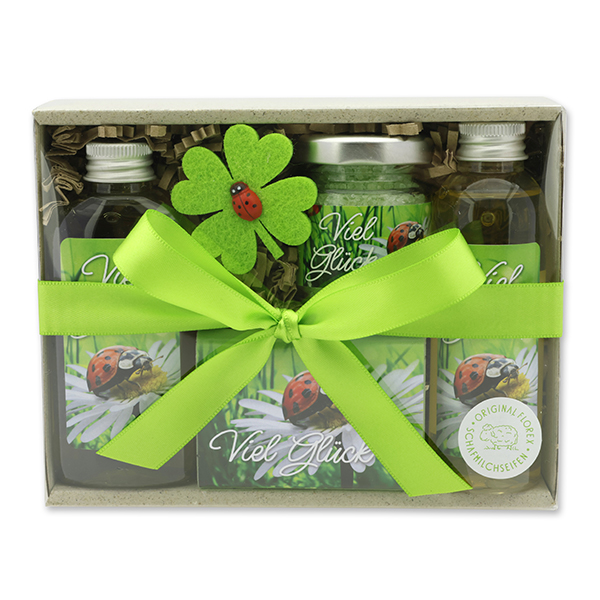Gift set 4 pieces "Viel Glück", Verbena 