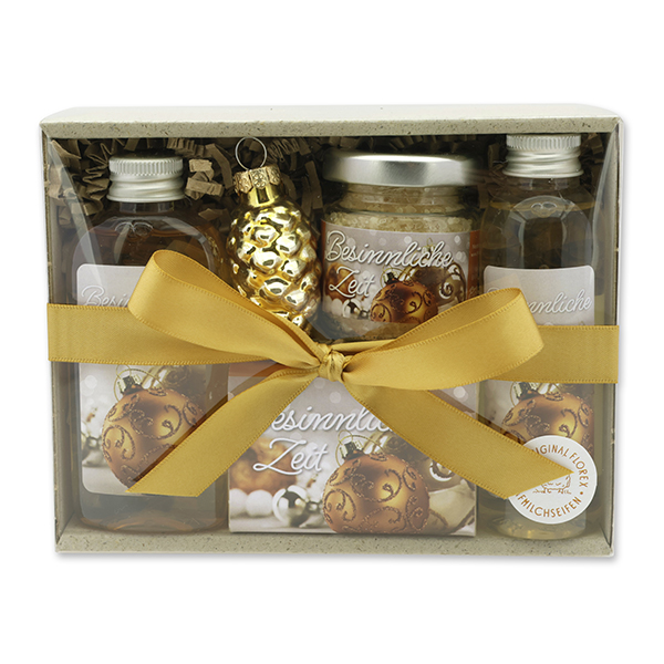 Gift set 4 pieces "Besinnliche Zeit", Swiss pine 