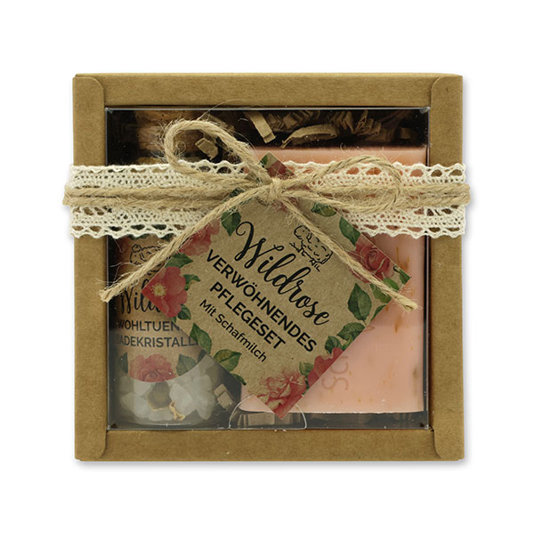 Geschenkset 2-teilig "Wohlfühlzeit", Wildrose 