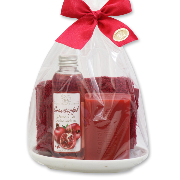 Care set 4 pieces in a cellophane bag, Pomegranate 