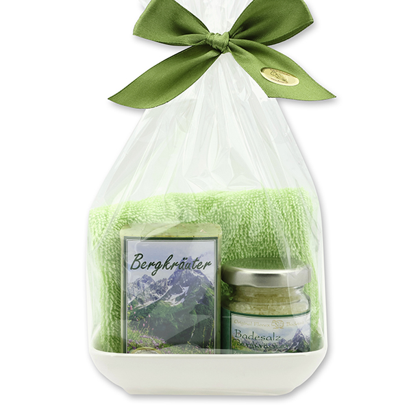 Pflegeset 4-teilig in Cello, Bergkräuter 