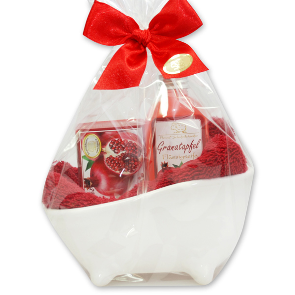 Wellness set 4 pieces in a cellophane bag, Pomegranate 