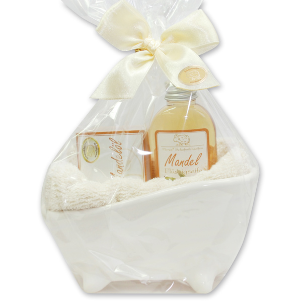 Wellness set 4 pieces in a cellophane bag, Almond 