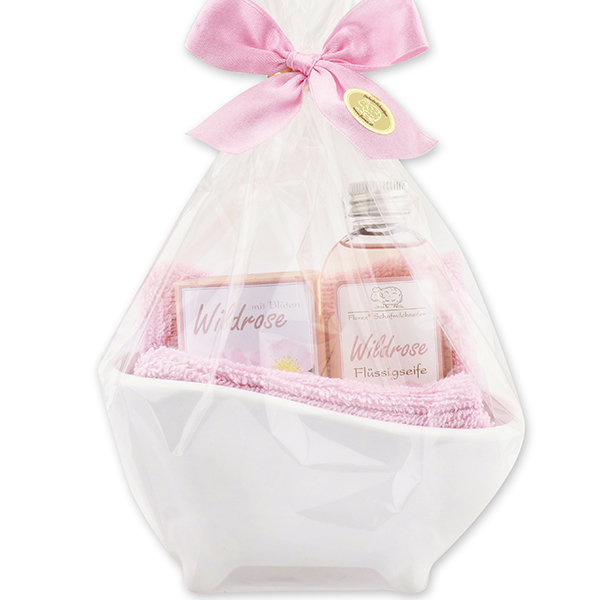 Wellness set 4 pieces in a cellophane bag, Wild rose 