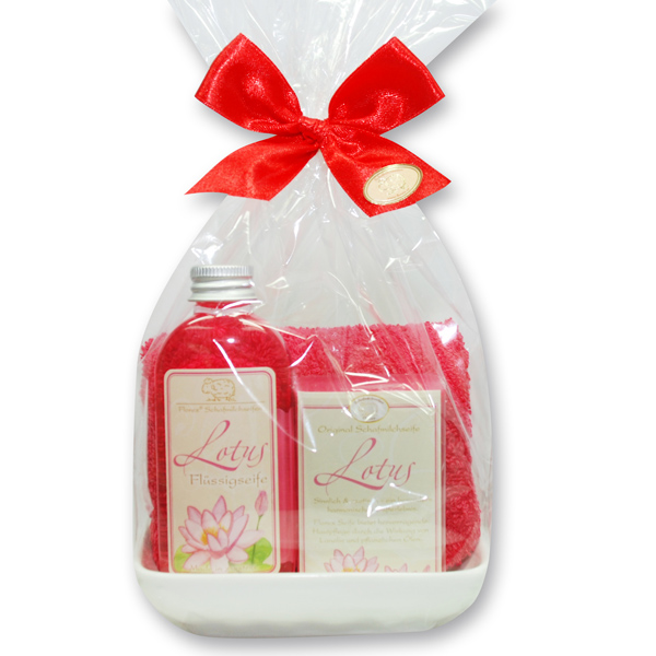Care set 4 pieces in a cellophane bag, Lotus 