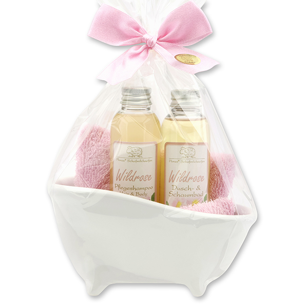 Wellness set 4 pieces in a cellophane bag, Wild rose 