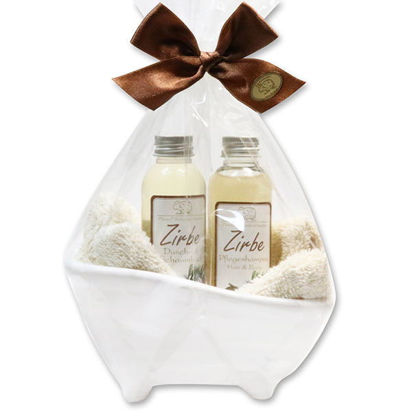 Wellness set 4 pieces in a cellophane, Swiss pine 