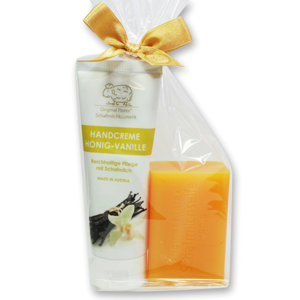 Care set 2 pieces in a cellophane bag, Honey-Vanilla 