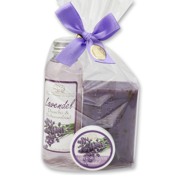 Care set 3 pieces in a cellophane bag, Lavender 