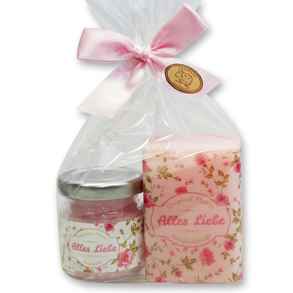 Care set 2 pieces "Alles Liebe", Peony 